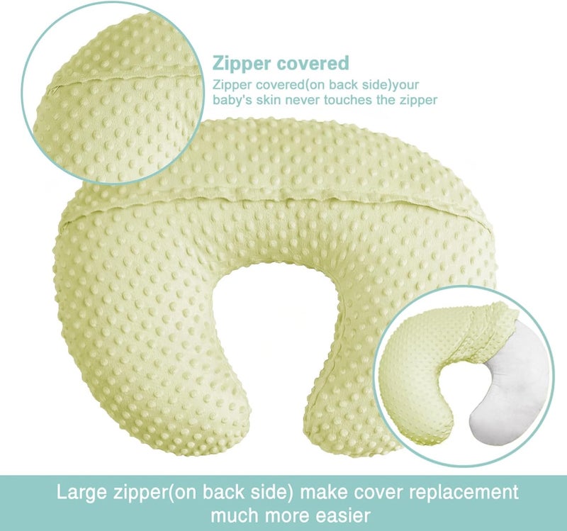 iEvolve Minky Nursing Pillow Cover Breast Feeding Pillow Cover Slipcover U Shape for Baby Boy Girl,Cover Only(Mustard) - Image 3